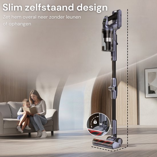 Vesora® 3-in-1 Buigbare Steelstofzuiger Draadloos zonder Zak - FLEX - Draadloze Stofzuiger - Kruimeldief Snoerloos - Vacuum Cleaner - Handstofzuiger - Stofzuiger Steel met Hepa Filter - Stofzuiger Huisdieren - Zakloze Stofzuiger
