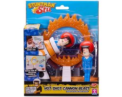 Chillfactor stunt speelgoed Stuntman Stu Hot Shot Cannon lanceer set.