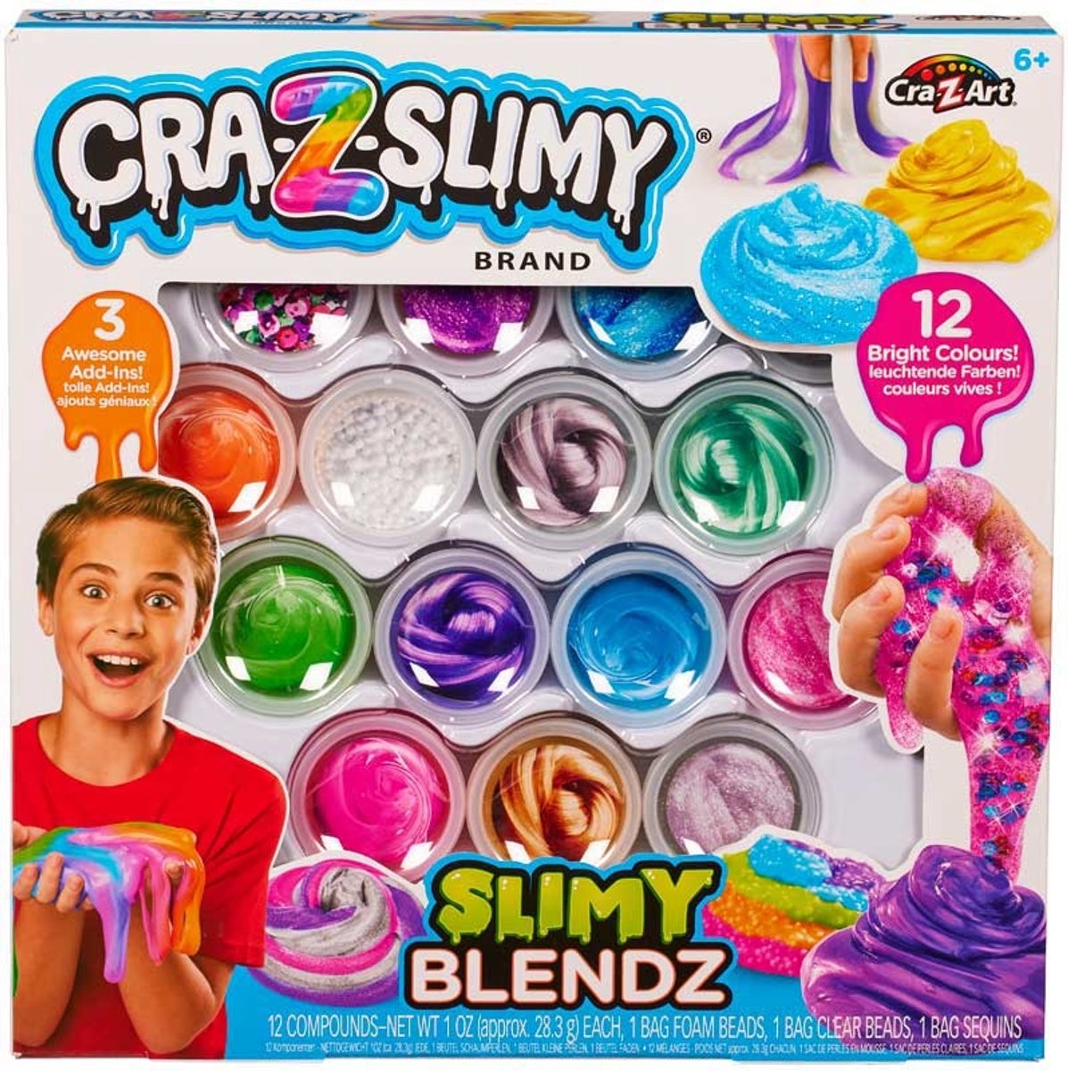 Cra-z-art slijm speelgoed Slimy Blendz set kleurrijk sensorisch plezier.