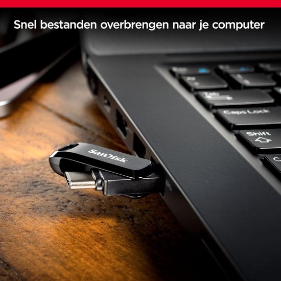 USB Flash Drive - Dual Drive Go - Bestanden Overzetten - Dubbele Connectoren - 512GB - Zwart — afbeelding 3