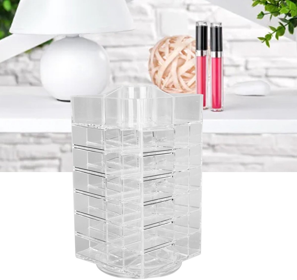 360° Draaiende Acryl Lipstick Houder - Organiseer 53 Lipsticks en Cosmetica