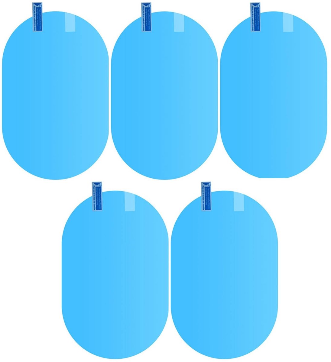 Pack van 5 Auto Spiegel Anti-Fog Film - Regenbescherming voor Auto Spiegels