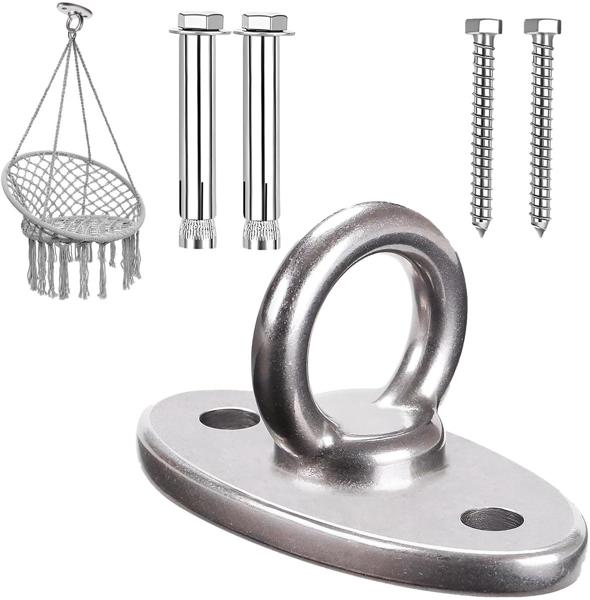 Allecto - Wandhaak voor Hangende Zakken - RVS M8 Ceilingshaak tot 500kg