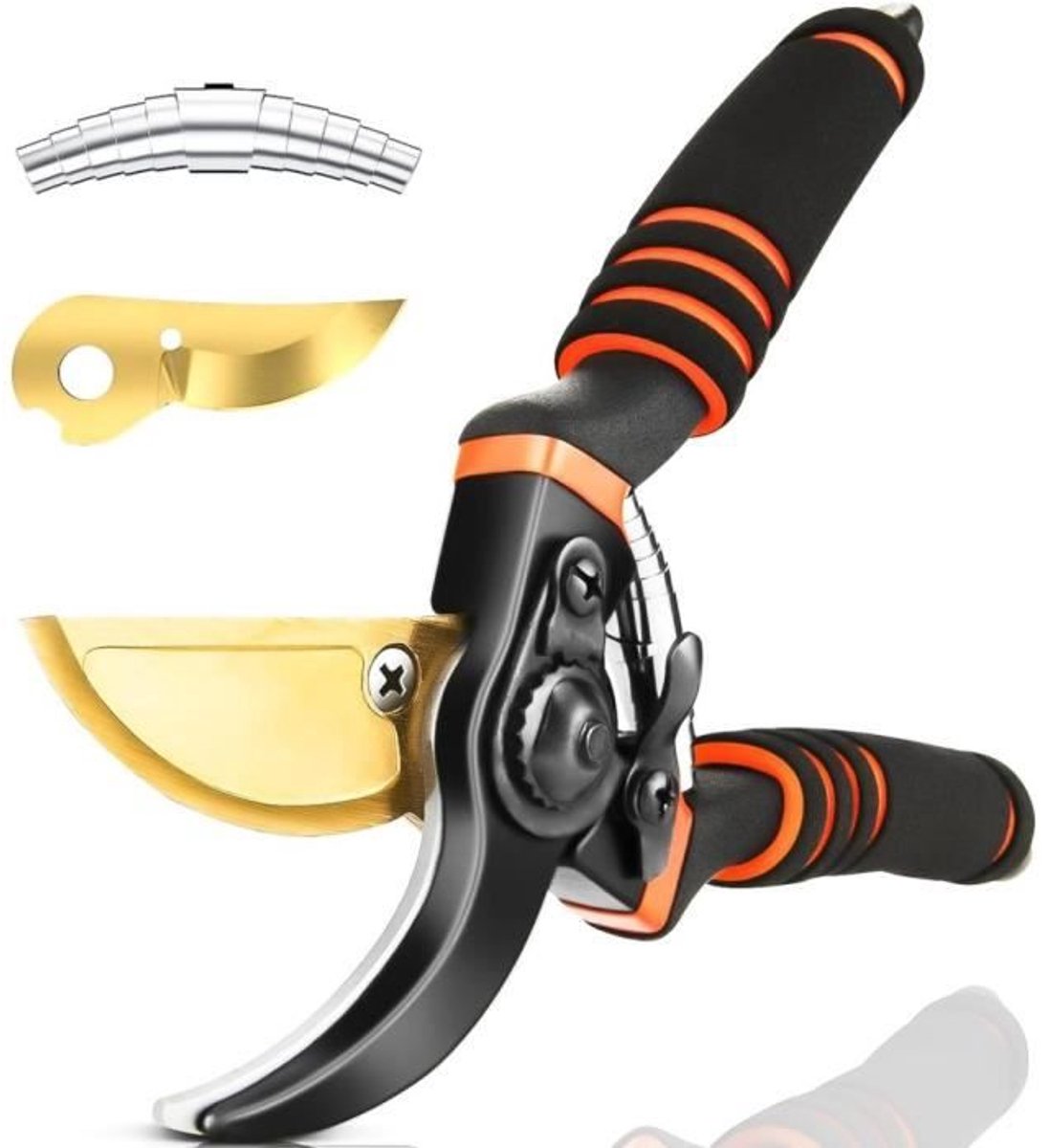 Tuinsnoeischaar 213 mm met antisliphandvat en veiligheidsslot.