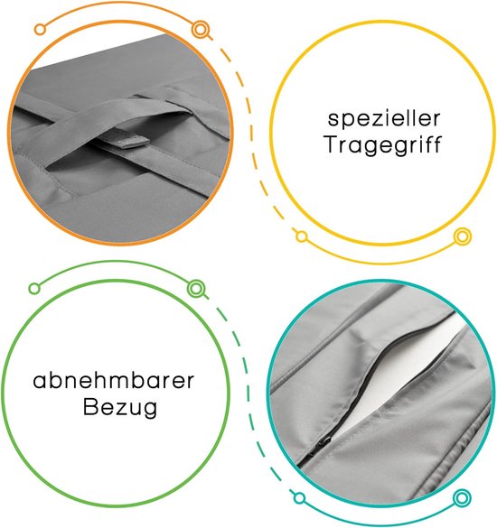 Vouwmatras 3-Delig - Gastmatras Campingmatras - Kamperen en Logeren - Waterdicht Hardschuim Vulling - 140 x 195 x 15 cm — afbeelding 2