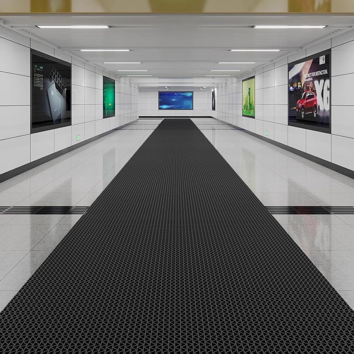 Zwembadvloer Mat – Antislipmat Dekmat – Nat Gebied Drainage – Golfvormige Afvoer Gaten – 3x49FT – Zwart Zwembadvloer Mat – Antislipmat Dekmat – Nat Gebied Drainage – Golfvormige Afvoer Gaten – 3x49FT – Zwart
