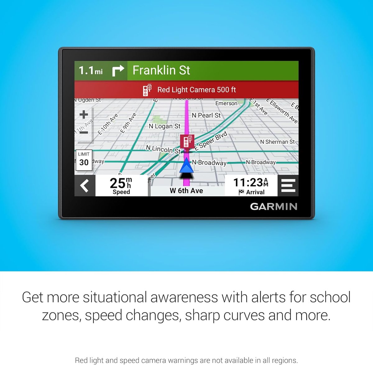 Garmin Drive 53 (USB-C), GPS Navigatie, 5" Display, EU Kaarten, Driver Alerts, TripAdvisor functie, Milieuzone assistentie, Live verkeer & Weer via de Garmin Drive app, USB-C thumbnail 3