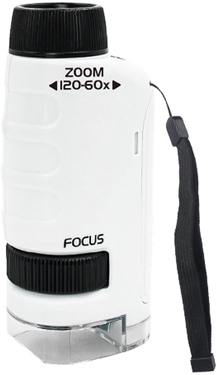 Allecto - Pocket Microscoop 60x-120x met LED voor Onderwijs en Thuisgebruik