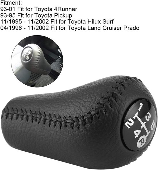 Schakelknop 5 Versnellingen - Pookknop Handbal - Auto Interieur - Hoogwaardig Leer - 136 Gram — afbeelding 5