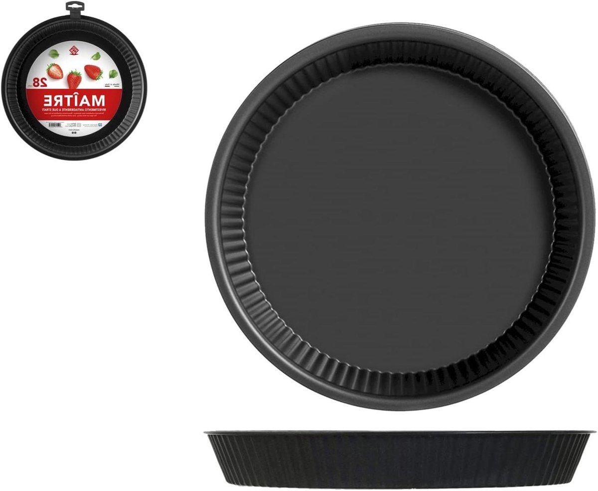 Taartvorm Rond - Bakvorm Gebak - Thuis Bakken - Antiaanbaklaag - 28 Cm Diameter - Wit