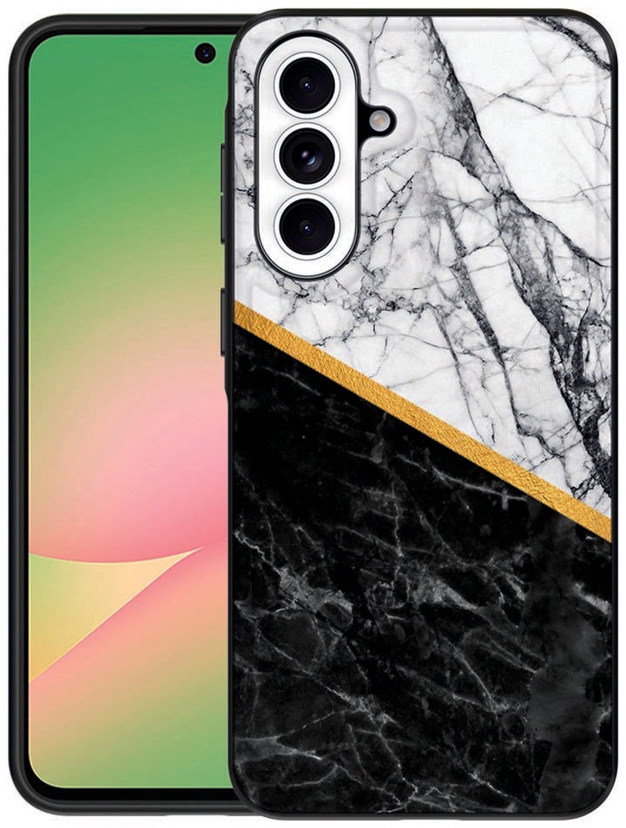 Beschermhoes Samsung Galaxy A57 Marble White Black