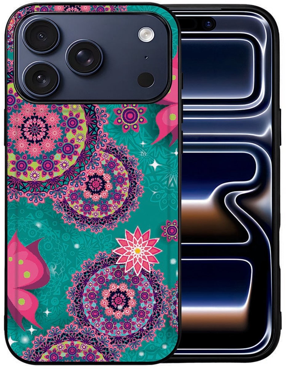 Backcover Hoesje Apple iPhone 17 Pro Cirkels En Vlinders