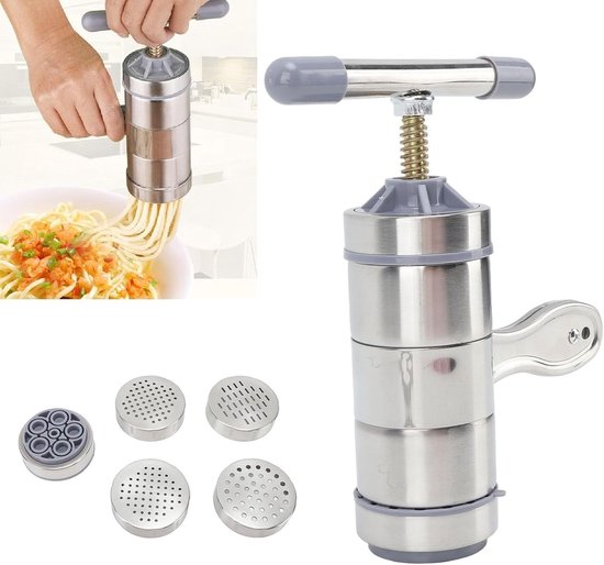 By shayne - Noedelmaker - Handheld Pastamaker - Multifunctioneel Gebruik - Roestvrijstaal - Pastapersmaker Om Te Koken - Instelbare Dikte - Geschikt . van by-shayne — afbeelding 4