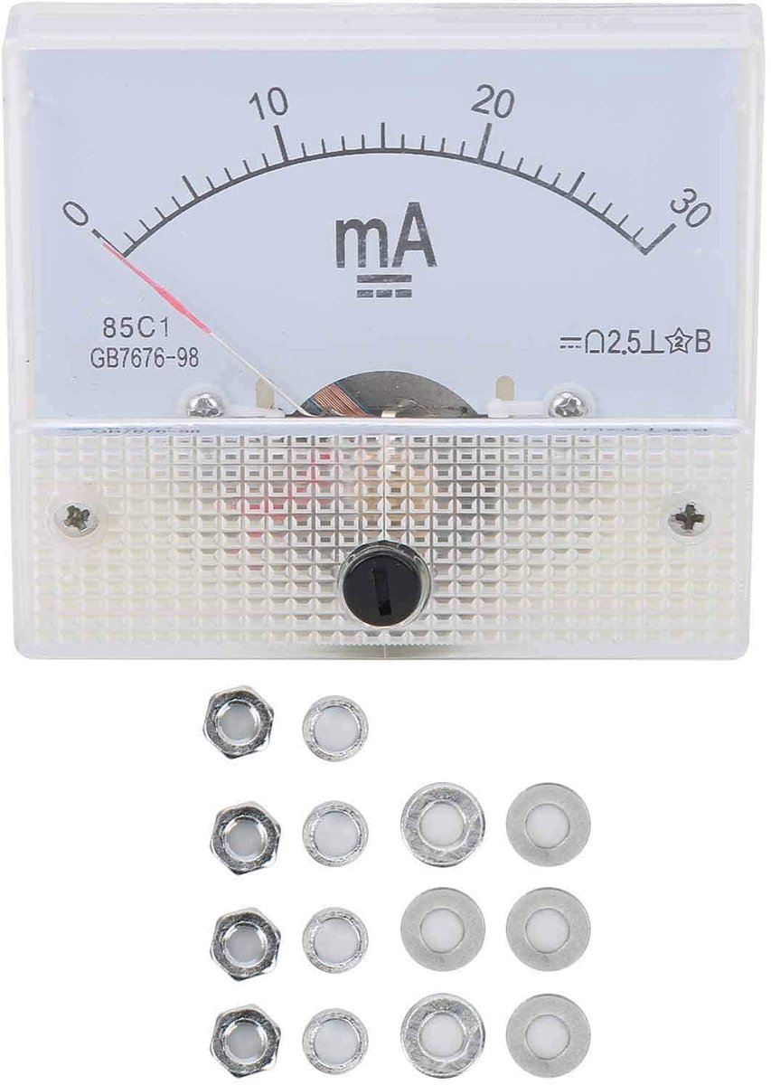 ONF3 - Ampèremeter - Stroommeting - Gemakkelijk afleesbare schaal - Compact formaat - Elektrisch circuit - Ideaal voor spanningsstabilisator