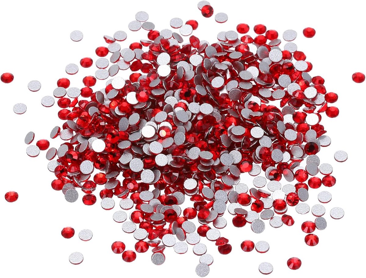 SS4/1440pcs Glass Diamante Rhinestone - Man Made Gems - Licht Rood - Decoratieve Steen
