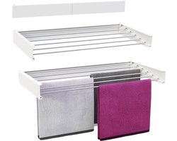 Nexvo® Wanddroogrek Inklapbaar - Wanddroogrek - Wit - 40cm x 80cm x 10cm; 3 kg
