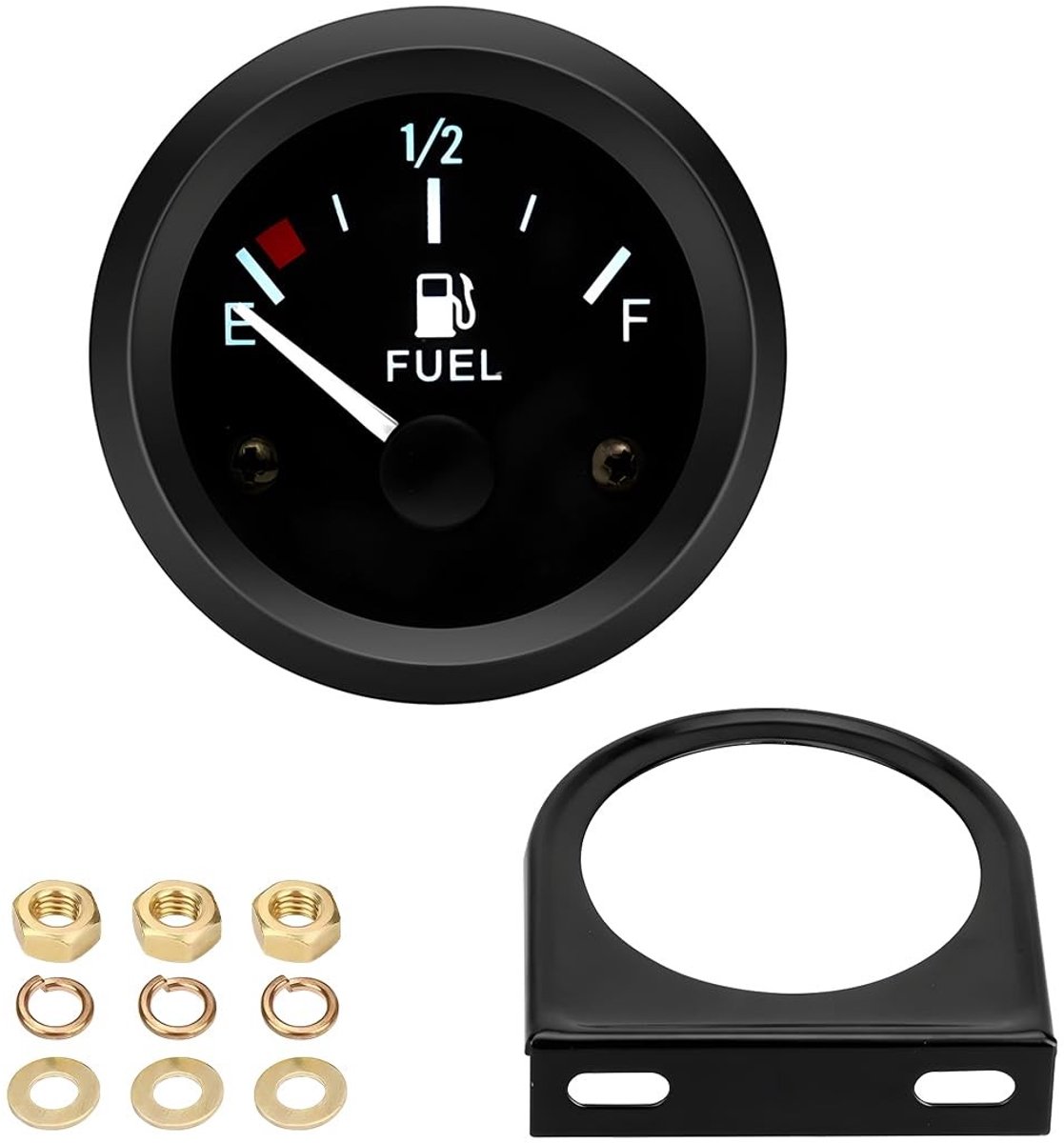 Store_9 - Brandstofniveaumeter - Universeel - LED-achtergrondverlichting - Zwart - Brandstofindicator - Geschikt voor auto camper jacht boot motorf...