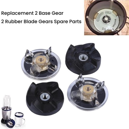 Vt products - Vervanging Basistandwielen - Reserveonderdelen - Zwart - Rubberen Bladtandwielen - Geschikt voor Magic Bullet - Model Zerodis6w2egknxst2 van vt — afbeelding 2