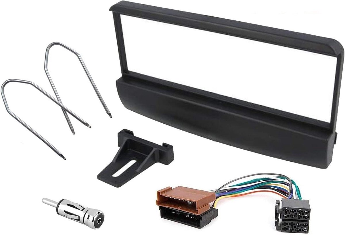 Autoradio Installatiekit - Adapterframe Set - Auto Audio Upgrade - Compleet Met Sleutels - 1 DIN - Zwart
