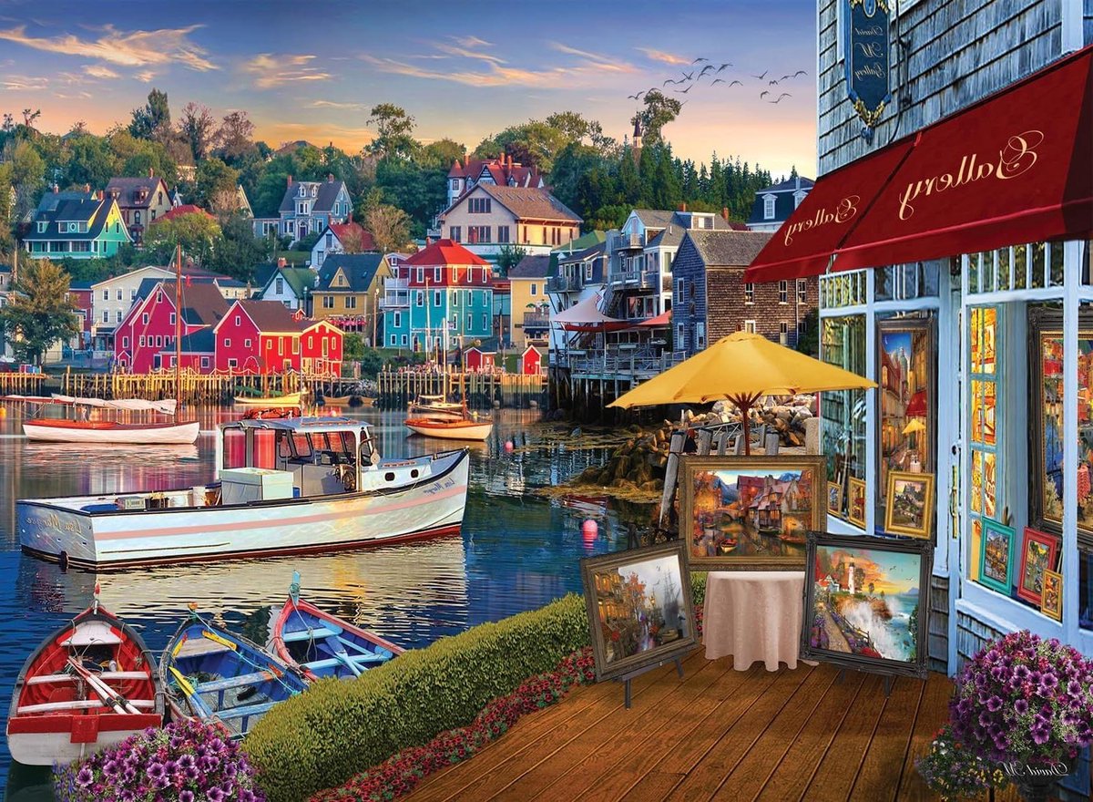 Legpuzzel 1000 stukjes - Vakantiepuzzel Landschap - Ontspanning Thuis - Gedetailleerd Kunstwerk - 1000 Stukjes - Meerdere Kleuren