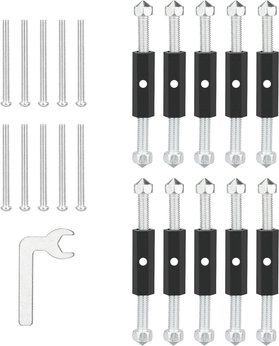 Reparatieschroefstangen - Schakelkastonderdelen - Schakelkast Installatie - Verstelbare Lengte - 48-58 mm - Zilverkleurig