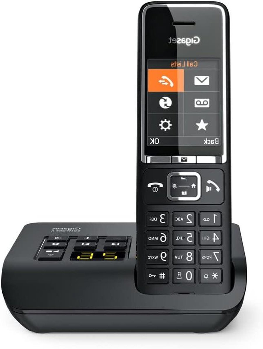 Draadloze Vaste Telefoon - DECT Telefoon - Thuiscommunicatie Gemak - Ingebouwd Antwoordapparaat - 30 Minuten Opname - Zwart