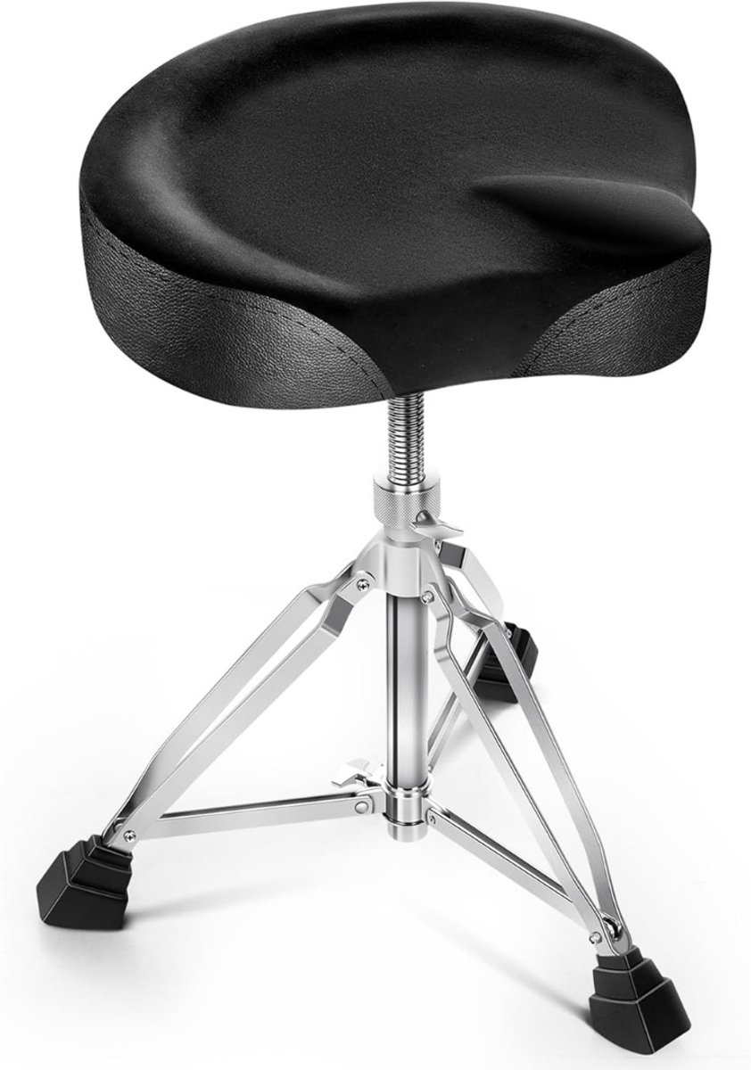Quvo® Drumkruk - Kruk - Drumkruk Verstelbaar - in hoogte verstelbaar - Zwart - 35cm x 35cm x 45cm
