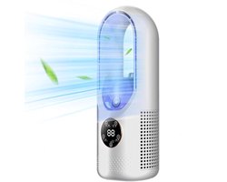 Bladloze Ventilator - 6 Snelheden & Timer - USB Multifunctionele Bediening met LED-Display - Draagbaar voor Slaapkamer, Keuken, Kantoor - Wit - 1 Stuk