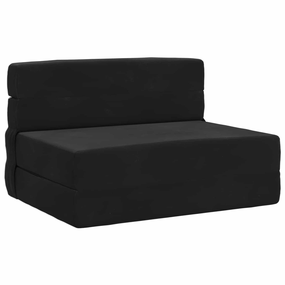 vidaXL Vouwbare - Sofa - Bed - Zwart - 100 - x - 80 - x - 60 - cm - Stof