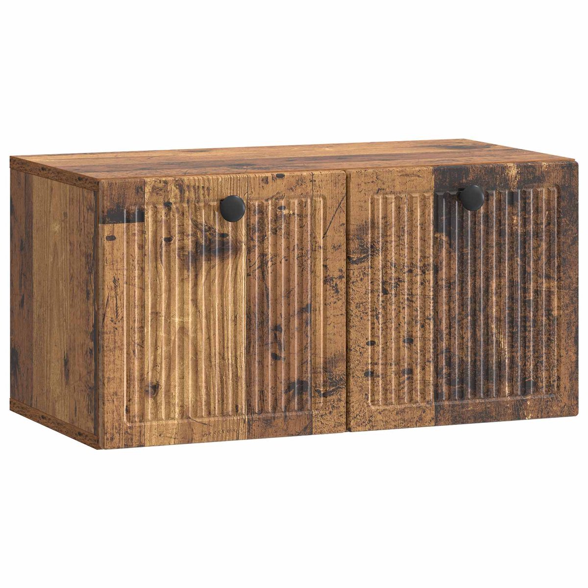 vidaXL - Wandmontage - TV-kast - Oud - hout - 59,5 - x - 31 - x - 30 - cm - Bewerkt - hout
