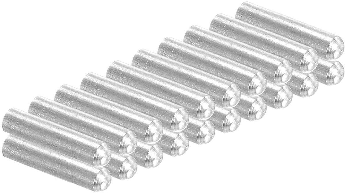 304 RVS Locking Pegs - 3.5 x 15 mm - 20 Stuks - Ronde Hoofd Flat Beveled Finials - Metaal Centering Pens - Bunk Bed Pegs