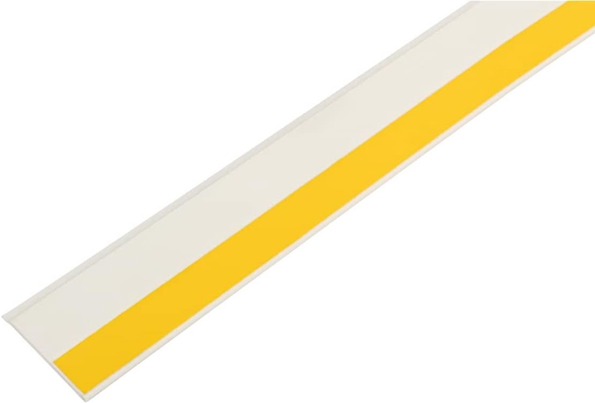 Schellenberg 66402 Zelfklevende raamlijst met zachte rand, 50 x 1500 mm, wit, platte strook van flexibel PVC, voor het afdekken van voegen en overgangen op ramen, kasten of deuren.
