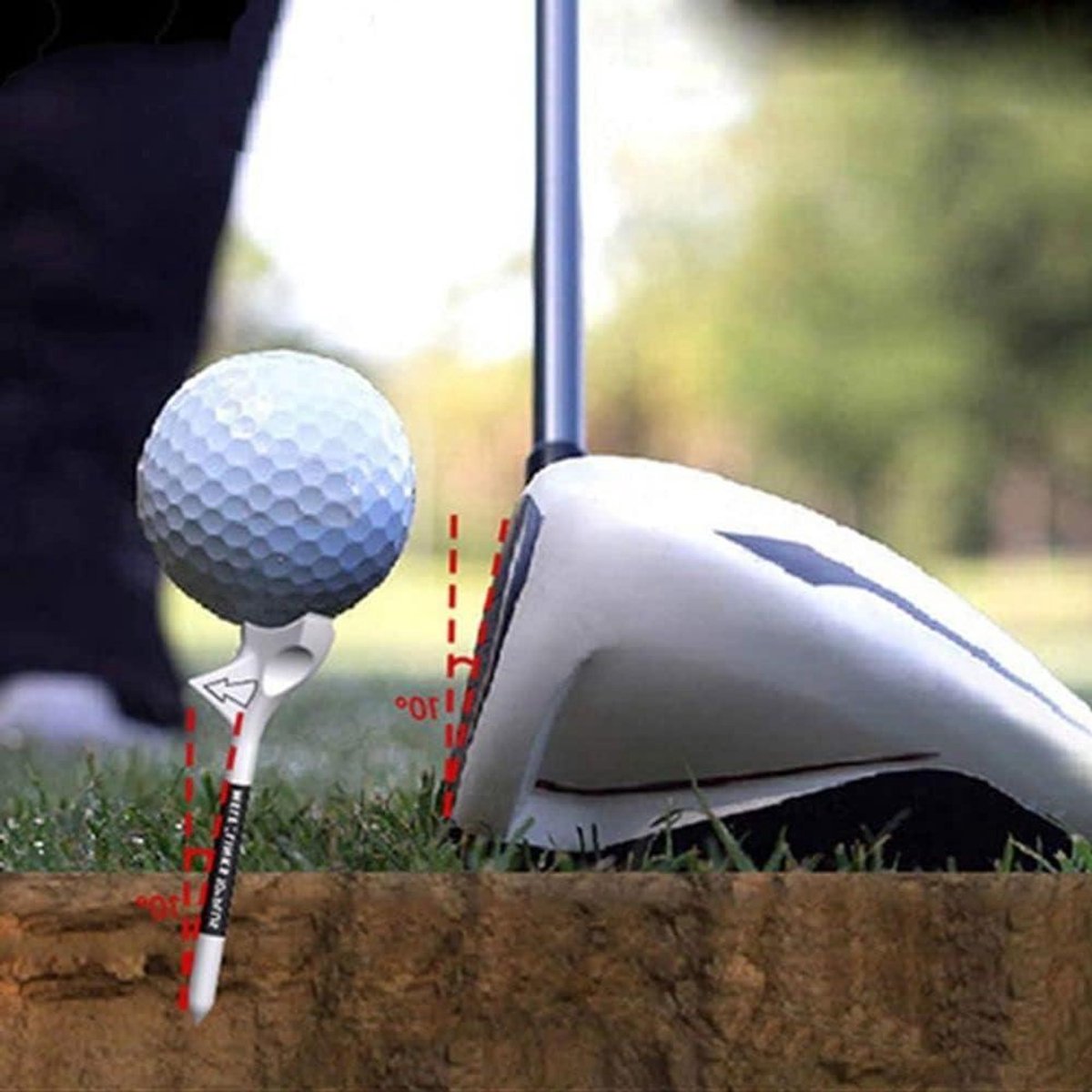 Golf Tees Set - Golf Accessoires - Golfspel Verbeteren - Verhoogde Afstand Systeem - 83mm 10 Stuks - Wit