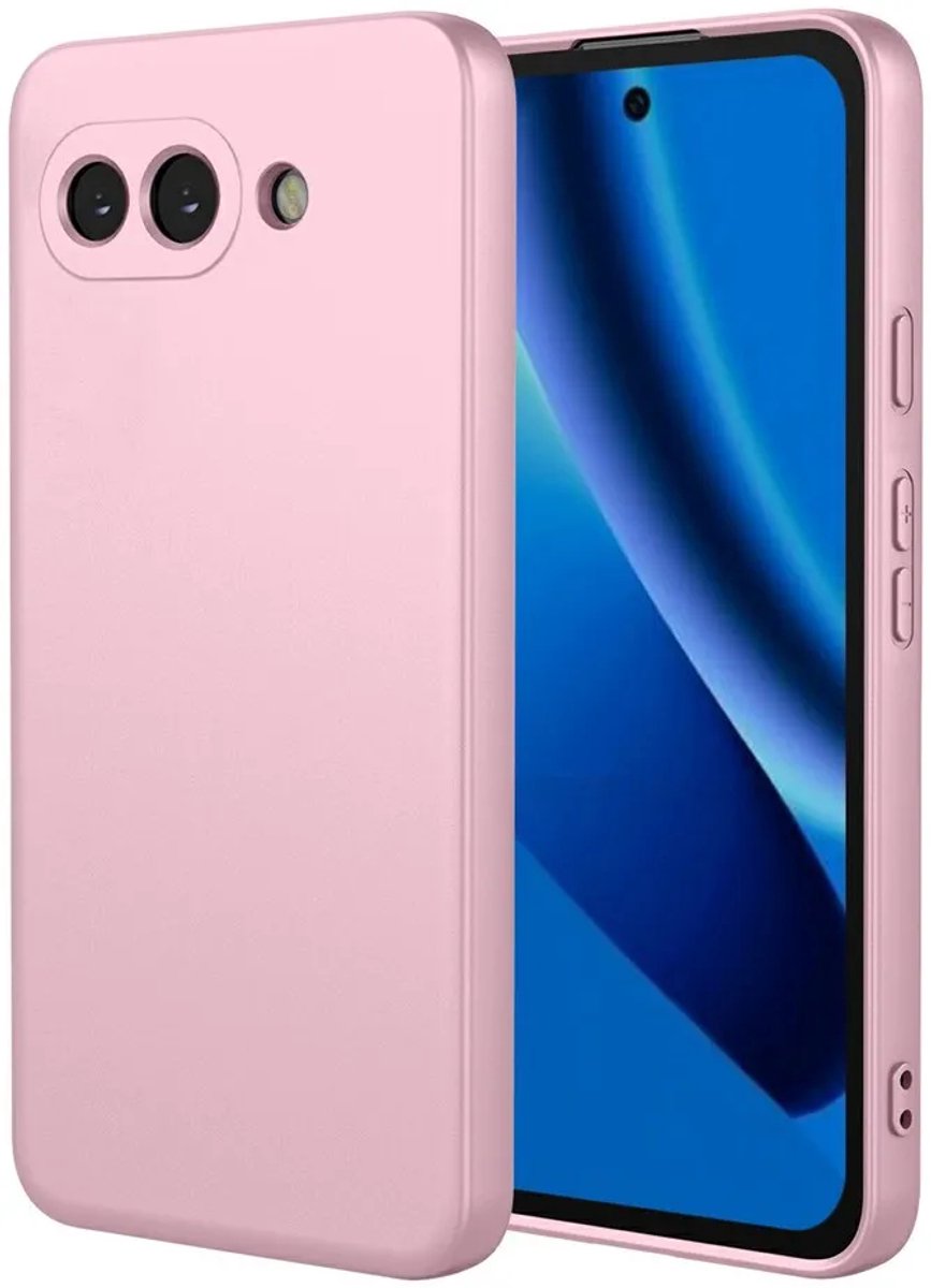 Hoesje geschikt voor Google Pixel 10a - Phonesta Soft Silk Silicone Back Cover - Roze