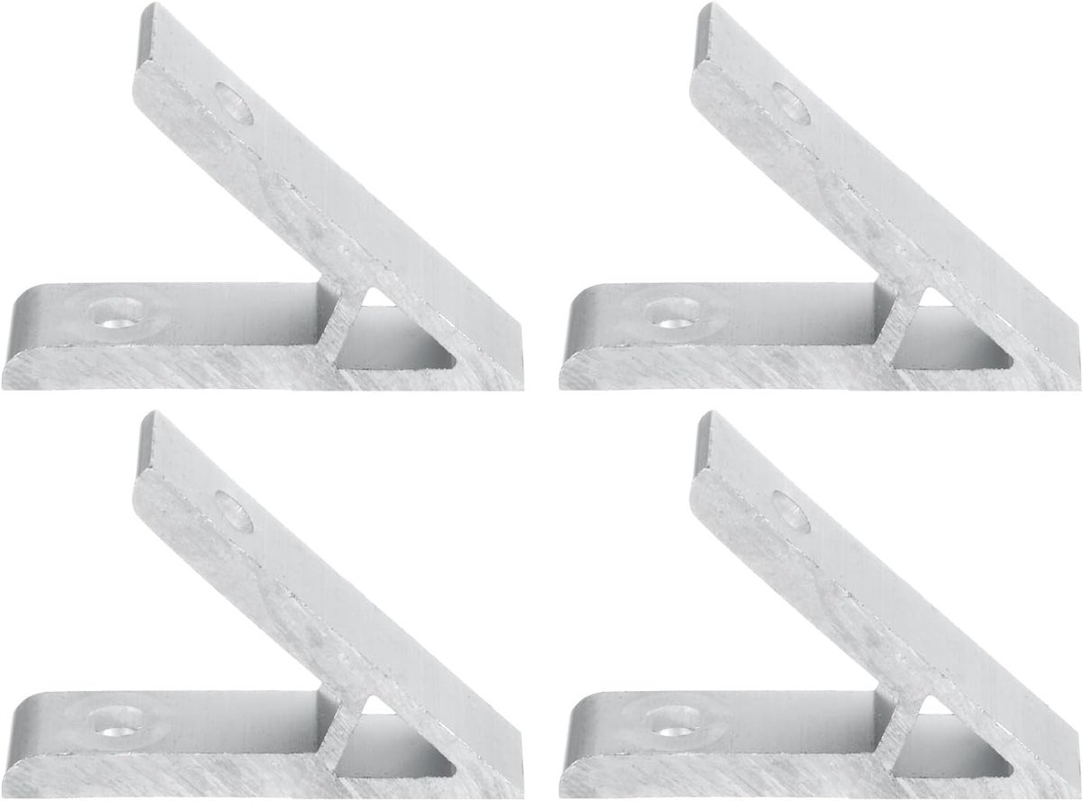 45 Degree Hoekbeugels - 4 Stuks - 5.3 x 0.5 cm - Aluminium Profielaccessoires - Hoekverbindingen voor 2020 Serie (Zilver)