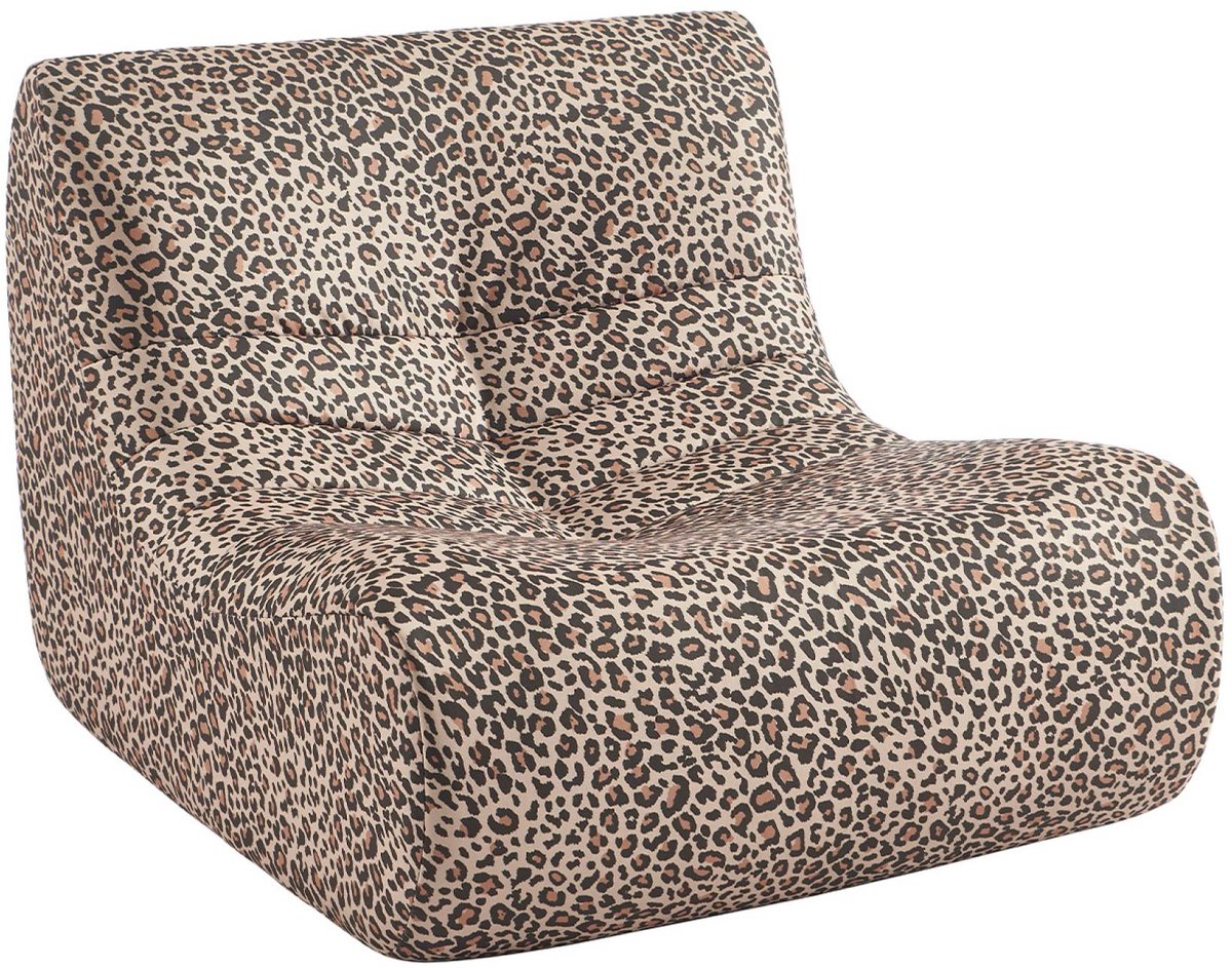 sweeek Luipaardprint stoffen fauteuil 1 zitplaats l 91 x b 105 x h 72cm - sokol