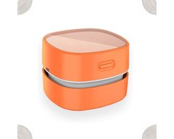 KZQ USB-oplaadbare toetsenbordstofzuiger, tot 300 minuten batterijduur, 360° draaibaar, perfect cadeau, geschikt voor bureaus, lades, toetsenborden en haar (oranje, oplaadbaar).