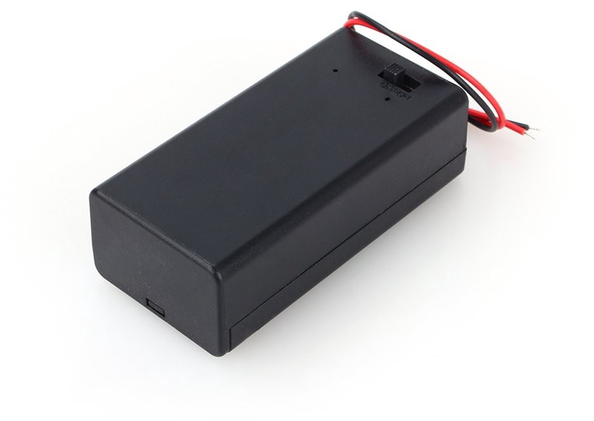 aladdien - 9V batterijhouder - batterijhouder met schakelaar - ideaal voor hobbyprojecten - batterijvak met deksel - accubak met draden - geschikt v..