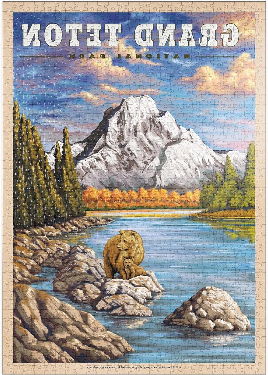 Legpuzzel Dieren - Landschap Puzzel - Ontspannen Vrije Tijd - Hoge Resolutie Print - 1000 Stukjes - Natuurkleuren