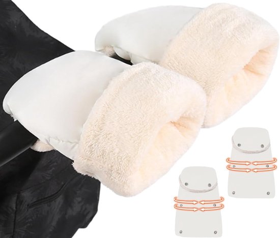 Kinderwagen Muts - Wandelwagen Handwarmers - Warm Blijven - Wind- en Waterdicht - One Size - Grijs — afbeelding 2