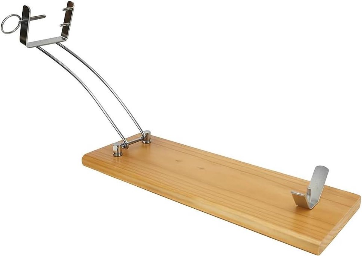Opvouwbare Hamhouder - Vleeshouder - Vlees Snijden - Inklapbaar Ontwerp - 485 cm - Houtkleurig