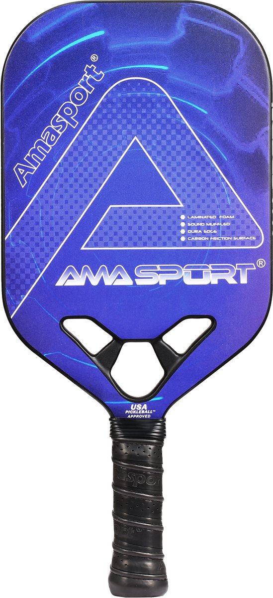 Pickleball Paddle JP80-2 Blauw – Carbon Paddle – Power & Control – AMA Sport