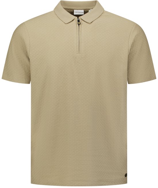 Jacquard polo met rits