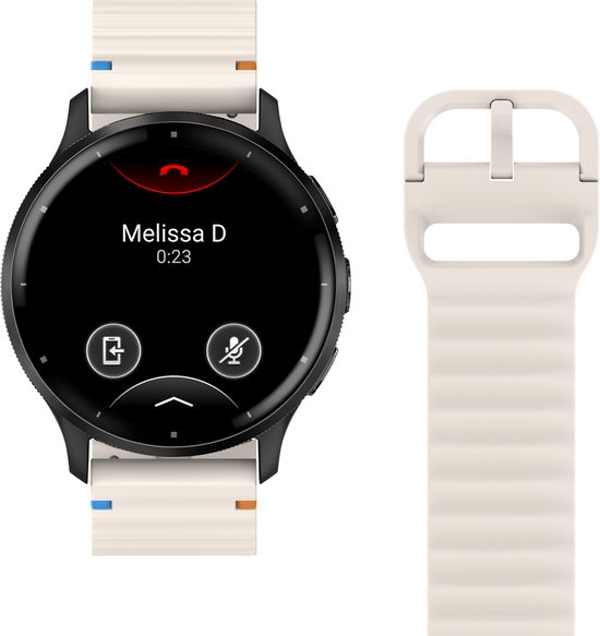 Just in case Siliconen Bandje Crème voor Garmin Venu 3 / 4 45mm