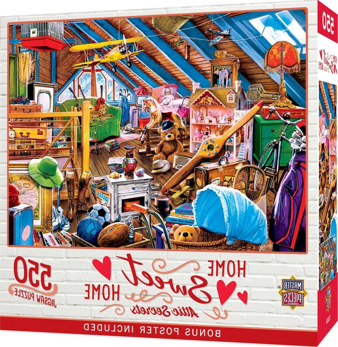 Puzzel 550 Stukjes - Volwassen Puzzel - Ontspannen Tijdverdrijf - Matte Anti-Reflectie Afwerking - 18x24 Inch - Zolder Geheimen
