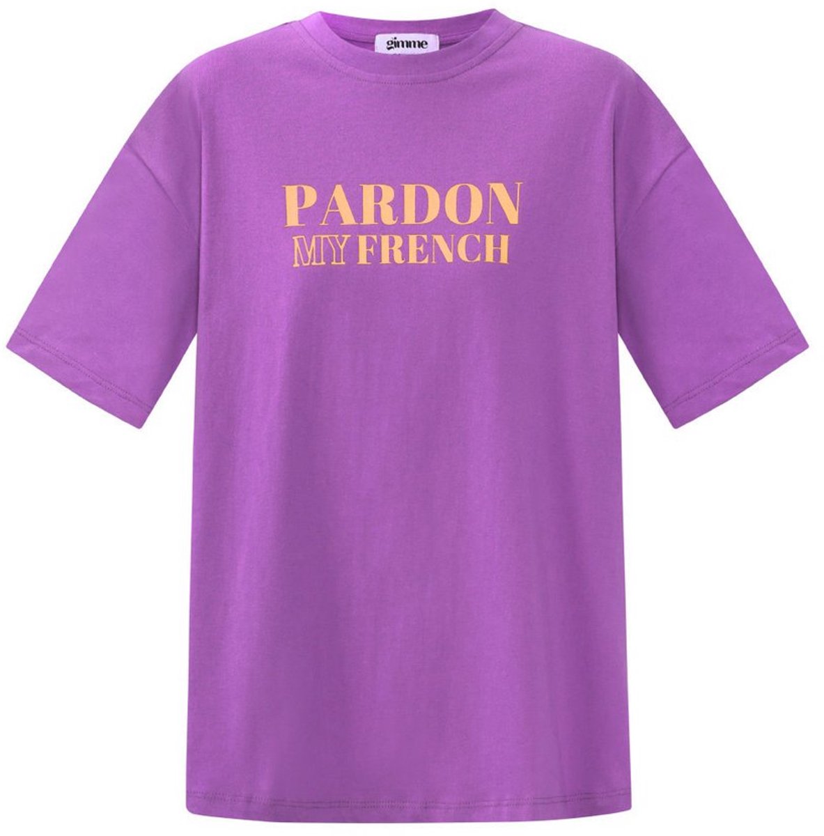 YWG - Cotton Vrouwen T-shirt Casual Letters - Paars - Maat L