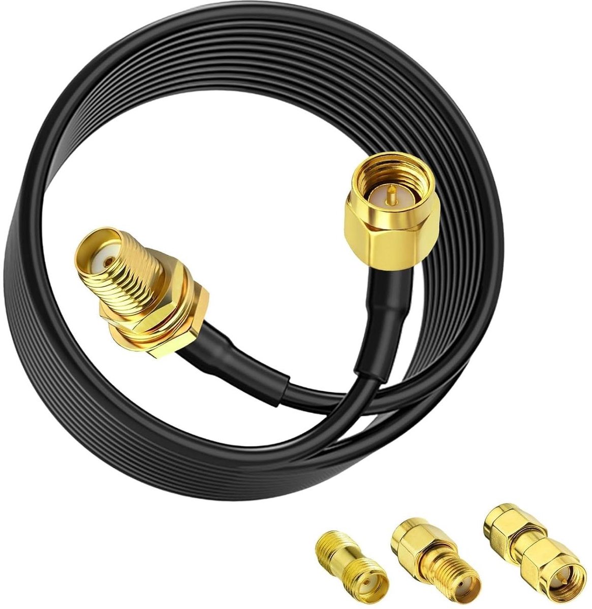 Verlengkabel Kit - Antenne Kabel - Signaal Versterken - Low-Loss Koaxiaal - 10 Meter - Zwart