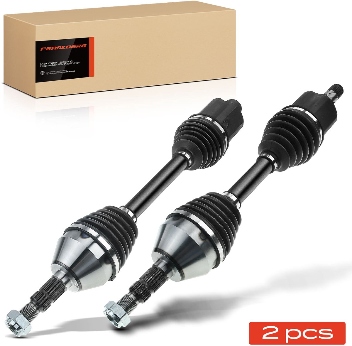 Frankberg 2x Aandrijfas Vooras voor Opel Astra H A04 Zafira