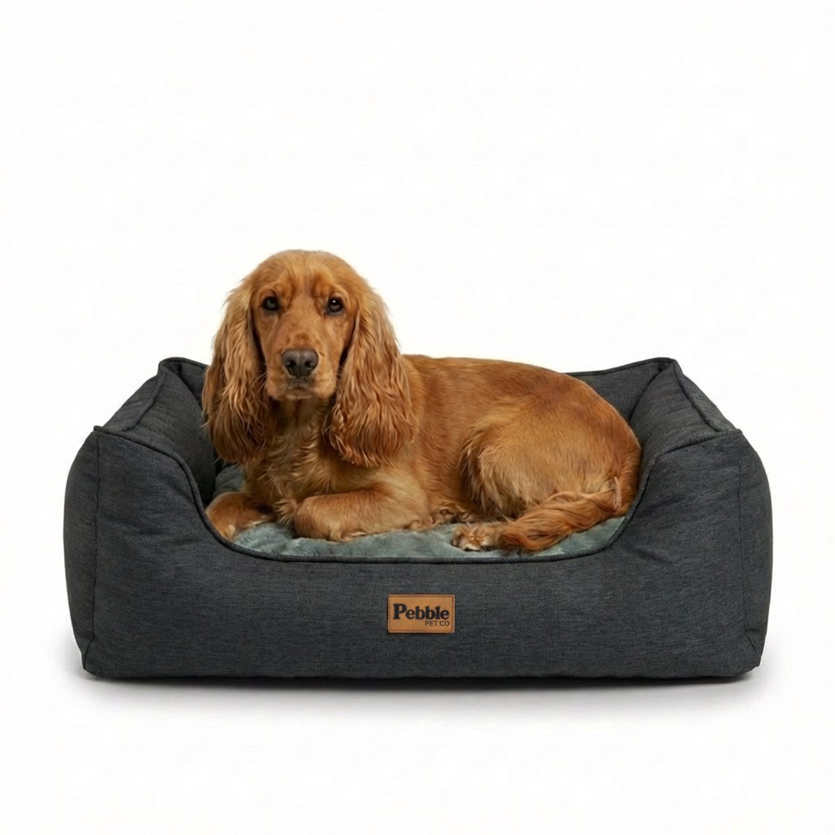Pebble hondenmand 65 x 56 cm - Grijs - Orthopedisch Wasbaar Hondenbed - M - Stevige hondenmand - Ondersteunend - Hondenkussen
