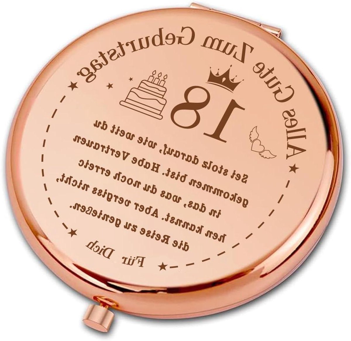 Make-up spiegel - Compacte spiegel - Onderweg opmaken - Opvouwbaar ontwerp - 68 Gram - Roze
